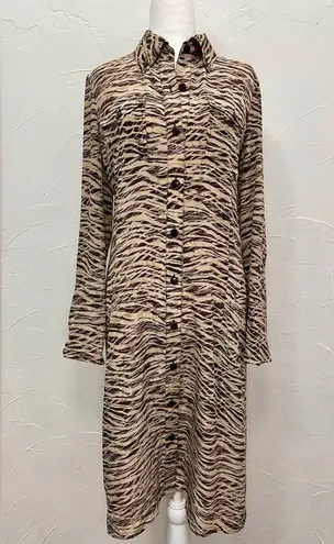 Ellen Tracy 100% Silk Sequoia Midi Dress