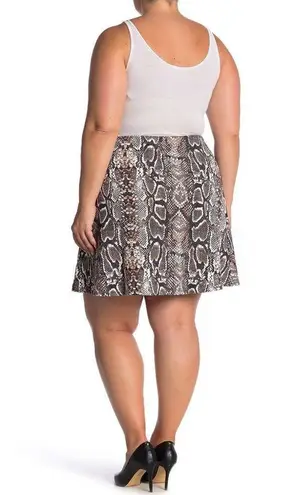 Planet Gold NWOT Snake Print Skater Skirt Button