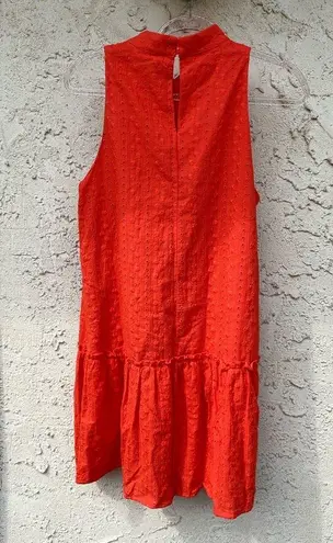 DO+BE NWT A day with  Red Orange Size large keyhole cutout knee length dress