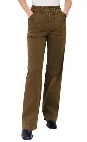 Unpublished Parker Super High Waist Straight Leg Pants Green Women's Size 31