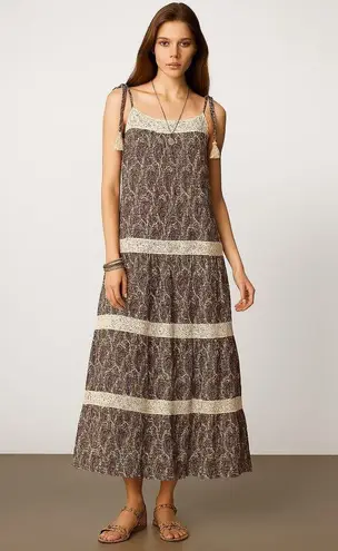 Denim & Supply Ralph Lauren Ralph Lauren Paisley Bohemian Lace Tiered Maxi Dress Small