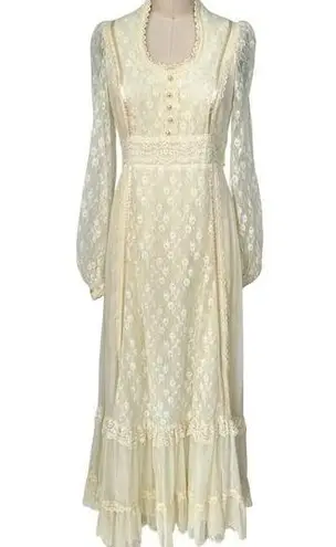 Gunne Sax Vintage Satin Wedding Dress