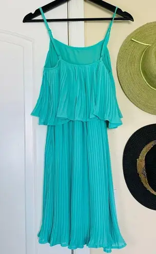 Lulus As You Swish Pleated Mint Green/Teal Dress | Size: Medium Green