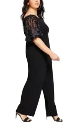 XScape "BELLE" OFF SHOULDER SCUBA CREPE JUMPSUIT Size 14 New w/ Tag MSRP $219