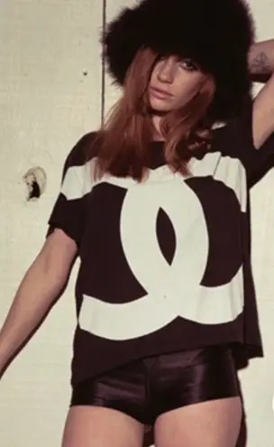 upper class label off the shoulders T