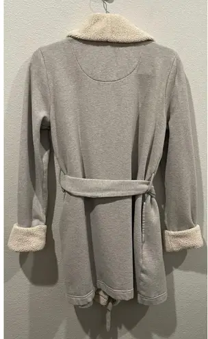 Victoria's Secret  Grey Cream Shawl Collared Robe