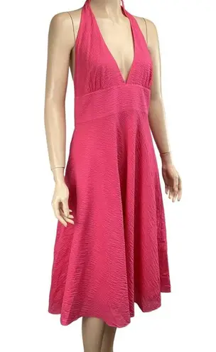 J.Crew  Womens Halter Neck Pink Sleeveless Dress Size 12 Y2K 2006