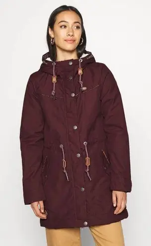 FatFace NWT Women’s Waterproof Purple and Brown Taylor Rain Jacket