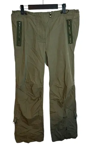 KORS Michael Kors Y2K Olive Green Utility Flare Cargo Pants Size 12