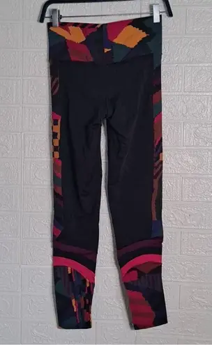 Farm Rio Women's Abstract Leggings, Abstract Patches, Black Print, S