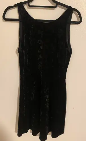 Divided Black Velvet Dress