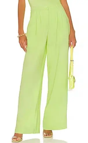 We Wore What High Rise Pleated Pant in Sharp Green Size 8