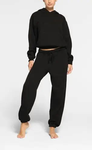 SKIMS COTTON FLEECE HOODIE, Black, Large, $80