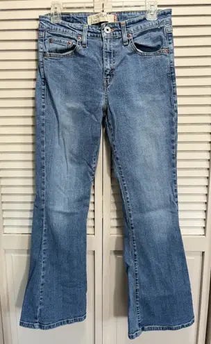 Levi's Vintage  519 Flare Denim Jeans Light Wash Size 7S Mid Rise Logo Pockets Y2K
