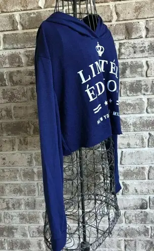 SuperNova Limited Edition Cropped Hoodie Small Navy New York Paris Tokyo… Tan