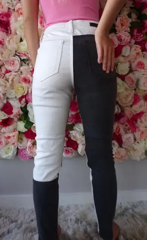 Cello High Rise Black & White Mom Jeans