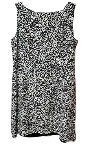 Papell Boutique Leopard Print Sleeveless Shift Dress Size 14P