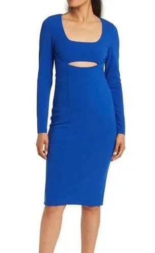 Rachel Rachel Roy long sleeve cutout bodycon dress blue size XS