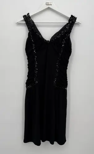 Wishes Wishes *Fair Reworked* Y2k Black Sequin Formal Dress Size Medium