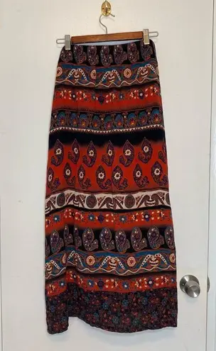 Notations Vtg 90s Y2k  Maxi Skirt southwestern boho hippie pencil straight size L