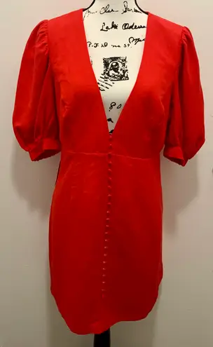 Bardot Tallulah Mini Dress Fire Red Size 10L Nwt