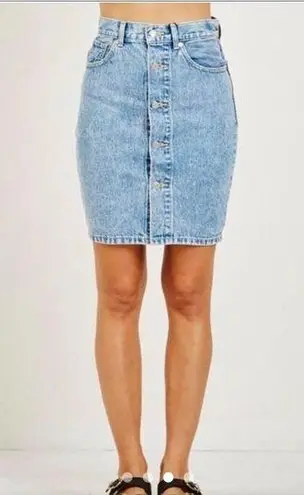 Levi's Levi’s Premium Denim Vintage Wash Button Front Denim Skirt