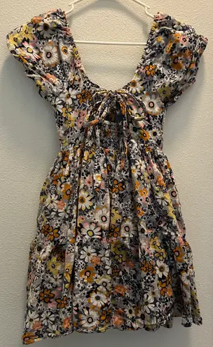 American Eagle AE Floral Button-Front Mini Dress