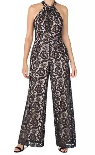 Julia Jordan High Neck Floral Lace Jumpsuit