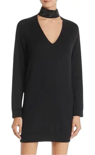 Bailey 44 Garrote Embellished Crystal Choker Dress gray Holiday Party dress