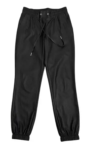 n:philanthropy Black Vegan Leather Edgy Casual Jogger Pants Size Women's XS