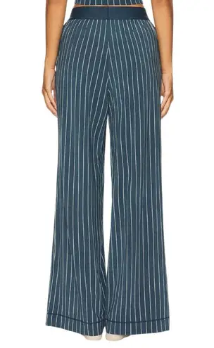 We Wore What Wide Leg Pants in Navy & Cream Small New Womens Wide Leg