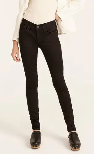 J. Crew Jeans Womens 26 True Black Denim 8" Toothpick Skinny Cotton