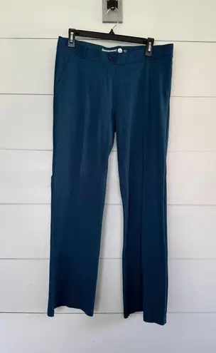 Betabrand Women’s Large Petite Blue Patterned Stretchy Dress Pants