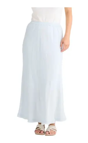 Brave+True Maxi Lined Oakey Skirt White Linen Women's Size XS New