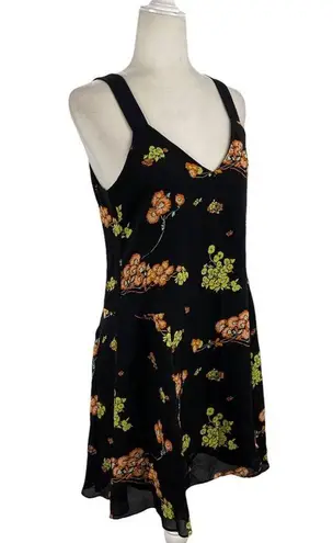 ALC Frank ALC Womens Size 4 Serena Floral Print 100% Silk Mini Dress Sleeveless V-Neck