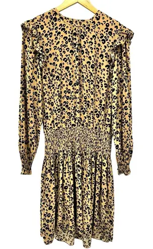 Scotch & Soda  Magical Altitudes Leopard Mini‎ Dress Long Sleeve Size Medium thumbnail 1