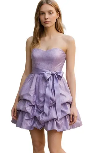 Gunne Sax Jessica McClintock Bubble Dress Purple Size 3 Vintage Glam 90’s Fairy