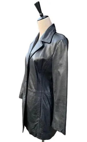 Jacqueline Ferrar Vintage Jaqueline Ferrar Black Genuine Lambskin Leather Jacket Medium