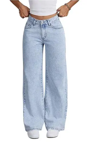 NWOT ~ Light Blue Embroidered Boyfriend Y2K Denim Jeans ~ Women's Size SMALL