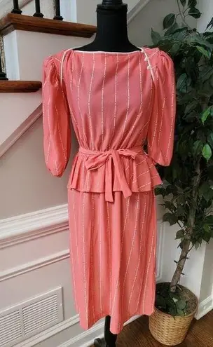 PINK - Victoria's Secret Pink Striped Crew Neck Vintage Casual Dress