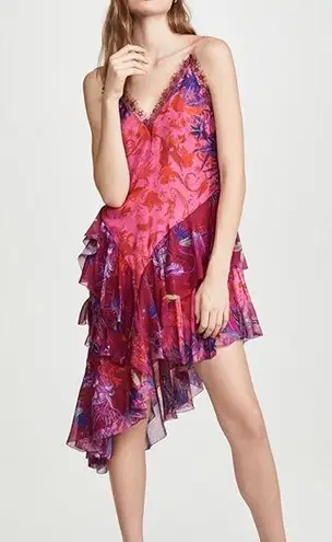 Camilla lace and floral asymmetrical dress