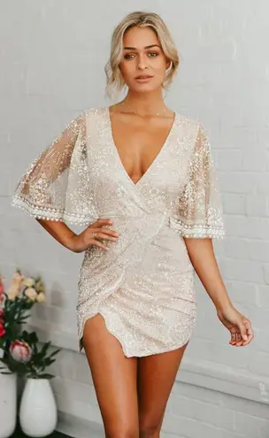cotton cap sleeve mini dress - white Lisa Marie Fernandez SCALLOP The Nicky charms with Embellishment_Corset White Poplin Tiered Sleeveless Size:L（12-14）