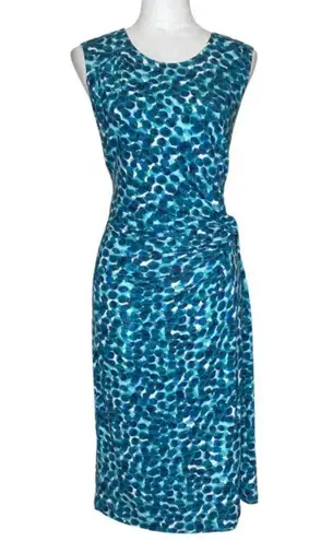 Nic+Zoe Women's Waterdrop Sleeveless Side Wrap Midi Dress Size Medium
