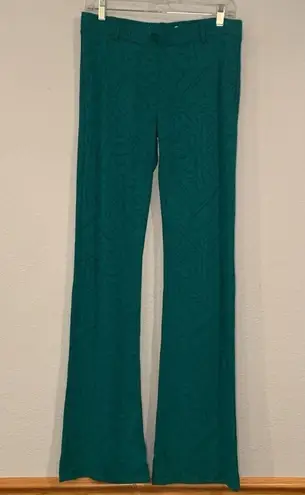 Betabrand 4 way stretch yoga dress pants classic boot cut M Tall leaf print