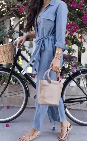 L'Agence Delia Jumpsuit in Pacific Blue