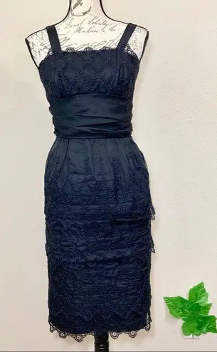 Vintage Sa’Bett 1950’s Eyelet Lace Black Dress 🍀 Size XS