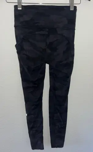 Lululemon 25 inch align black camo leggings with pockets size 2