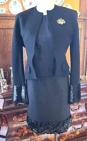 Proenza Schouler Black Silk & Wool Embellished Dress