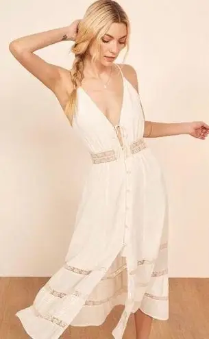 Reformation  lace midi dress in ivory NWT