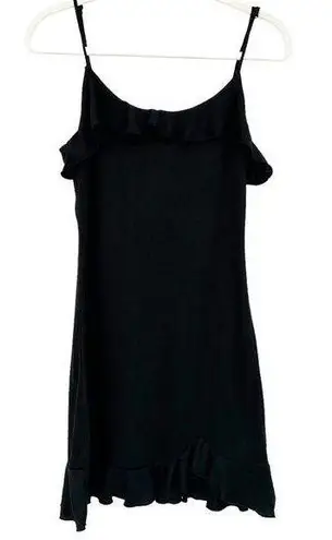 Betsey Johnson  Womens Cut It Out Bow Back Mini Slip Dress Size S Black NWT